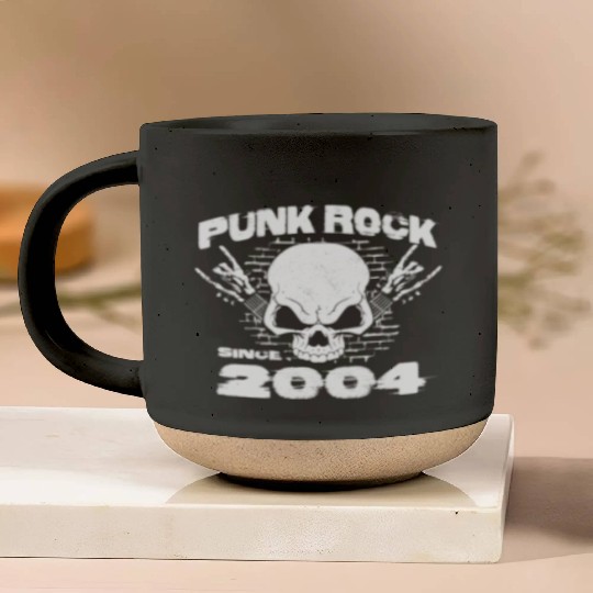 Punk Rock Since 2004 - Skull Rock Hands 20th Pottery Mugs