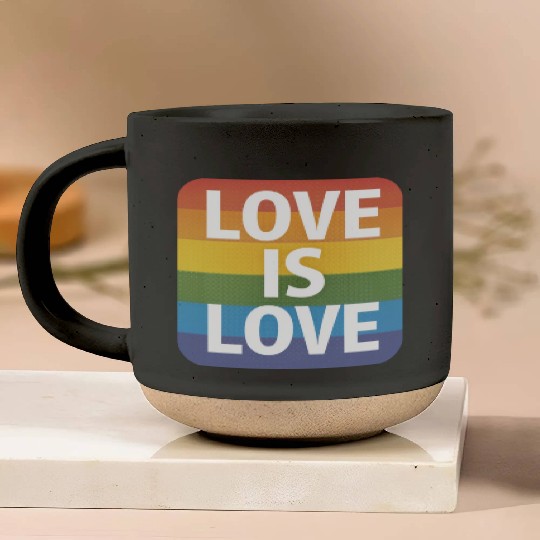 LGBTQ Love is Love Pottery Mugs