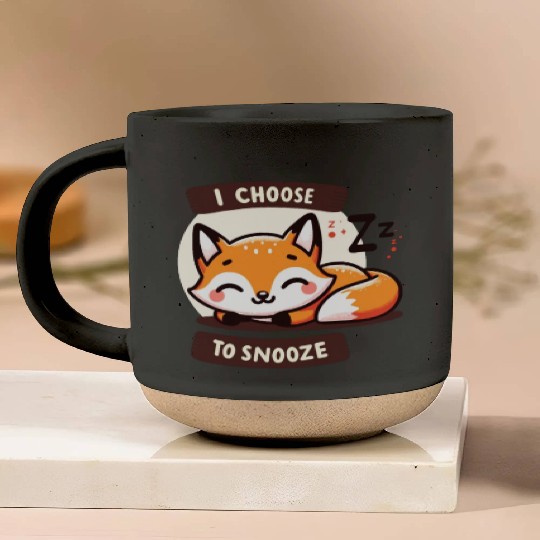 Choose To Snooze Cute Sleeping Fox Pottery Mugs