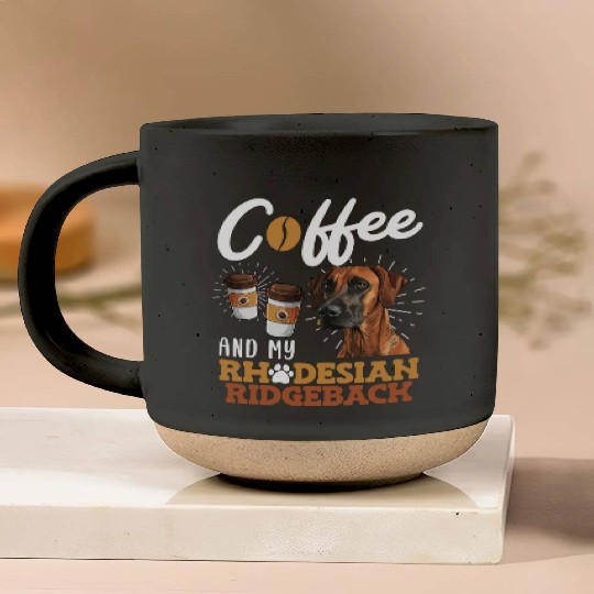 Rhodesian Ridgeback and Coffee Ridgeback Pottery Mugs