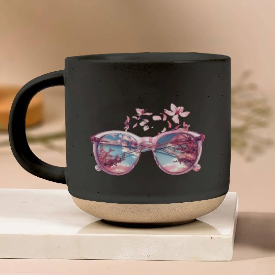 Blossom Reflection Pottery Mugs