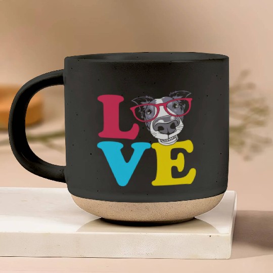 Cute Dog With Sunglasses I Love My Border Collie Pottery Mugs