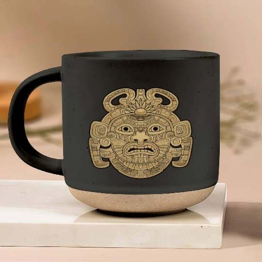 Maya God Mayan Mythology Ancient God K'inich Ahau Pottery Mugs