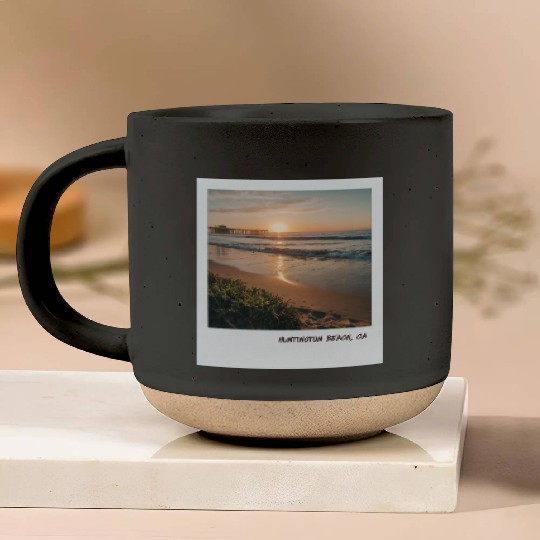 Mono Enterprises "Travels" Huntington Beach Pottery Mugs