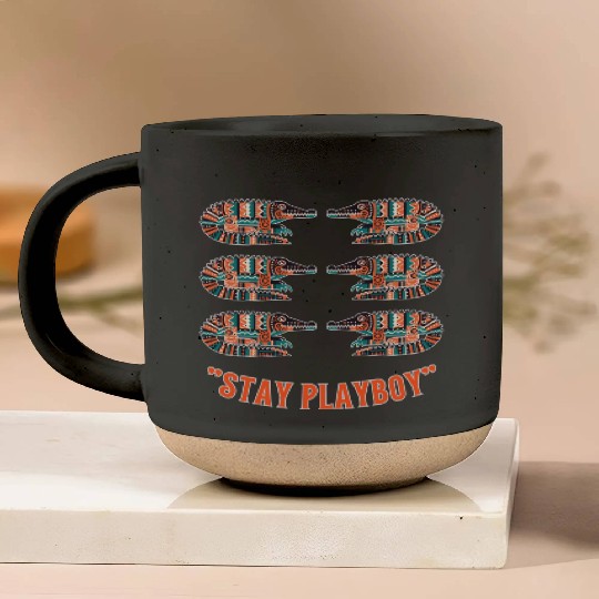Stylish Playboy with Crocodile Pottery Mugs