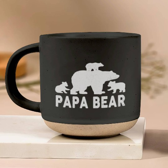 Papa Bear Fathers Day 3 Cubs Kid Pottery Mugs