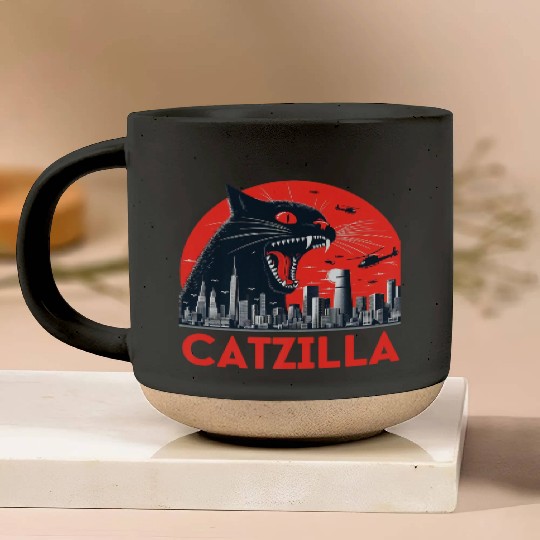 Catzilla Cat Japanese Premium Pottery Mugs