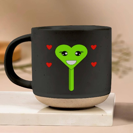Cuttie Green Lollipop Pottery Mugs