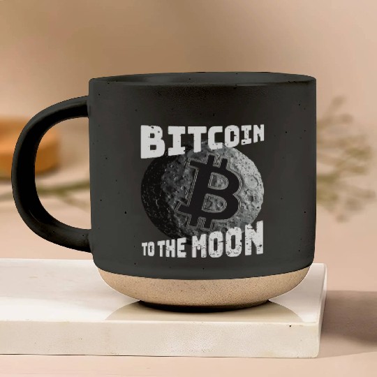 Bitcoin to the moon! Cryptocurrency Crypto Pottery Mugs