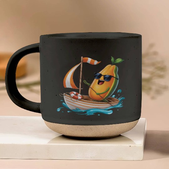 Fruit Boating Papaya Pottery Mugs