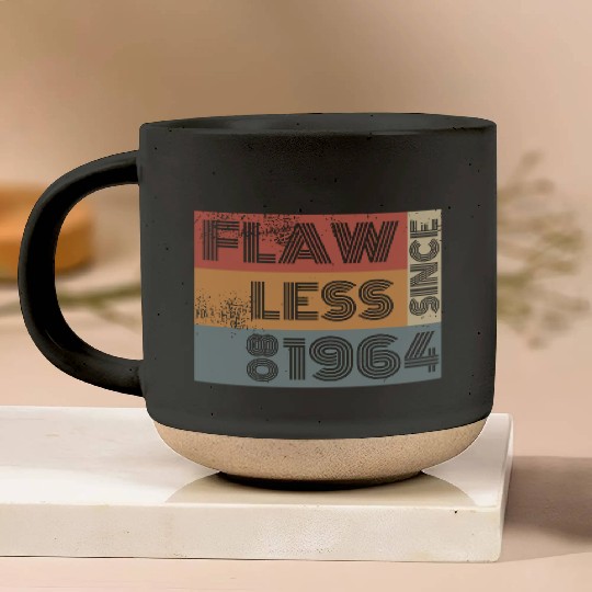 60th birthday Flawless since 08/1964 Pottery Mugs