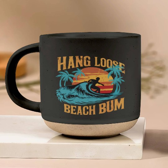Hang Loose, Beach B Pottery Mugs