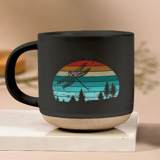 Dragonfly Vintage Retro Insect Nature Pottery Mugs
