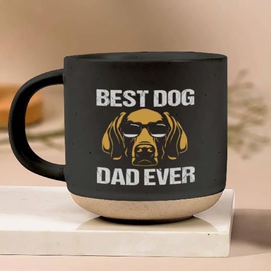 Fathers Day Dog Wearing Sunglasses Weimaraner Dad Pottery Mugs