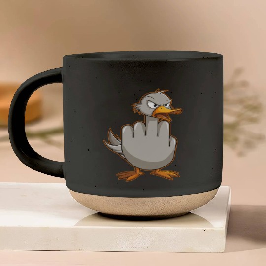 Funny Rude Seagull Outfit Gift for Men and Women Pottery Mugs