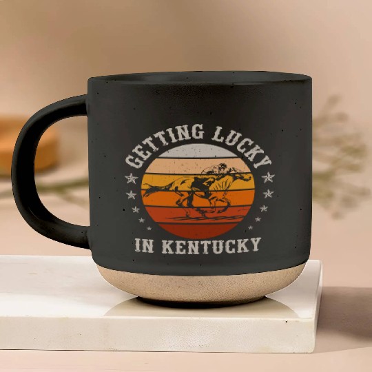 Getting Lucky In Kentucky Horse Racing Pottery Mugs