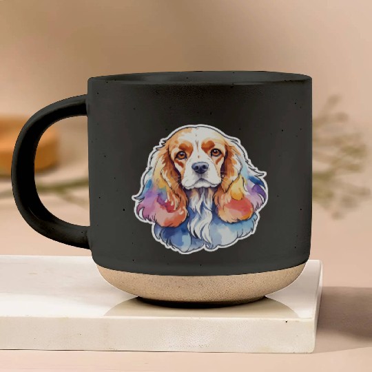 American Cocker Spaniel Watercolor Pottery Mugs