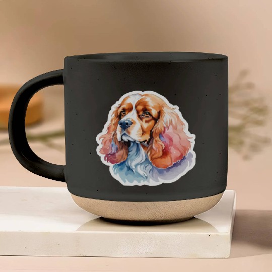 American Cocker Spaniel Watercolor Pottery Mugs