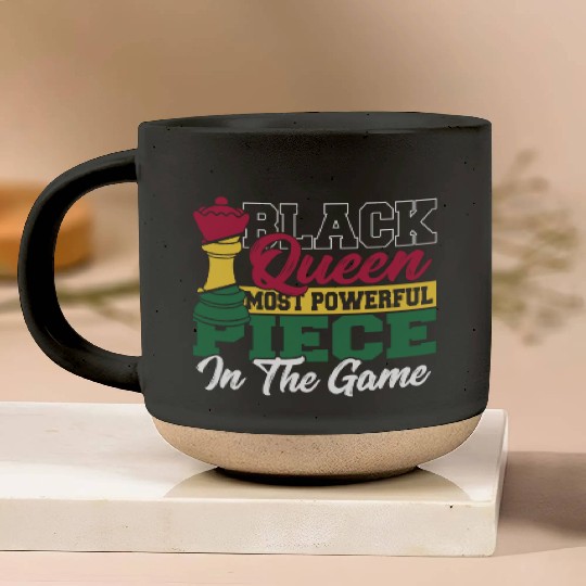 Black Queen Most Powerful Piece African American Pottery Mugs
