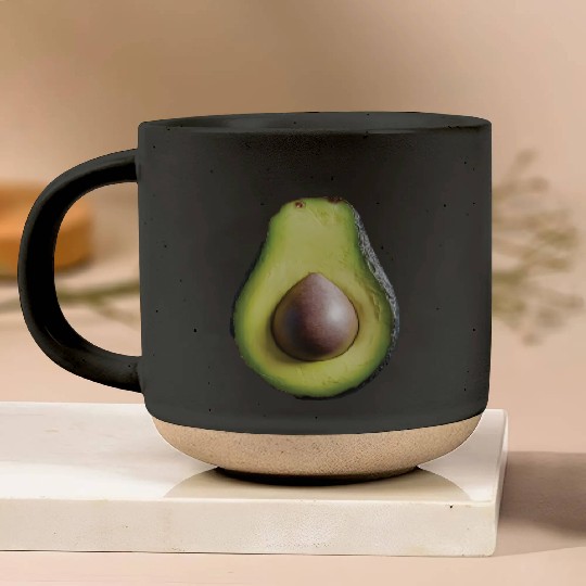 Avocado Realistic Pottery Mugs