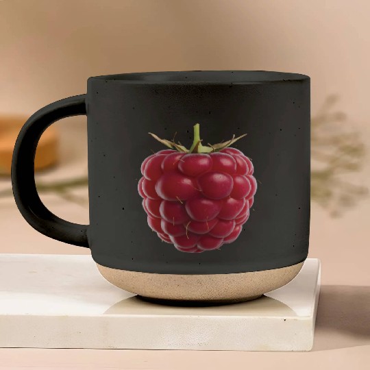 Raspberry Realistic Pottery Mugs