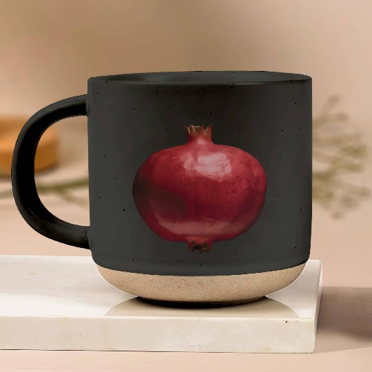 Pomegranate Realistic Pottery Mugs