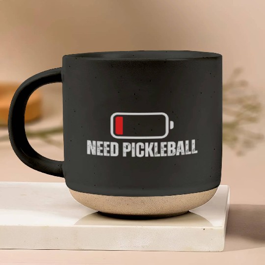 Need Pickleball Low Battery Funny Pickleball Pottery Mugs