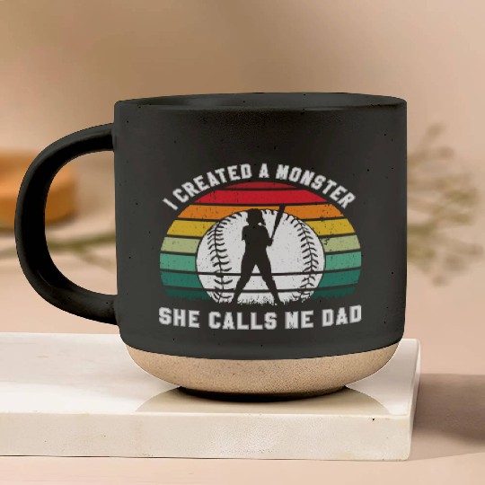 Calls Me Softball Dad Funny Daddy Father's Day Pottery Mugs