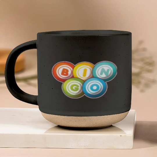 Bingo Logo Emblem Caller Daubers Professional Pottery Mugs