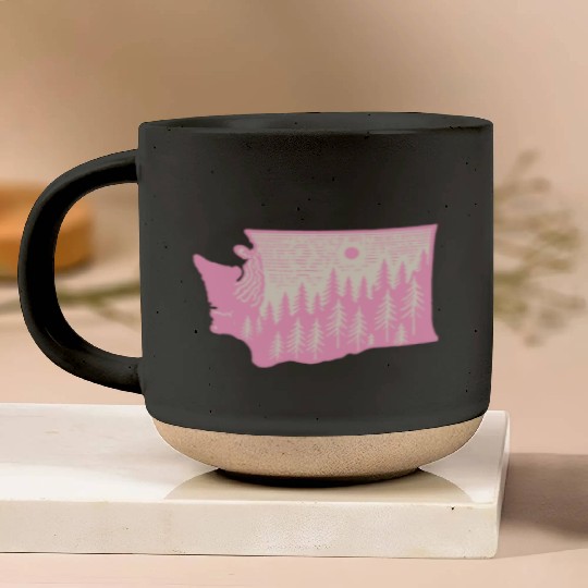 Washington DC Wild Outline State Pottery Mugs