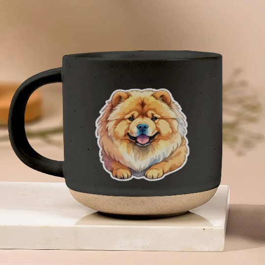 Chow Chow Watercolor Pottery Mugs
