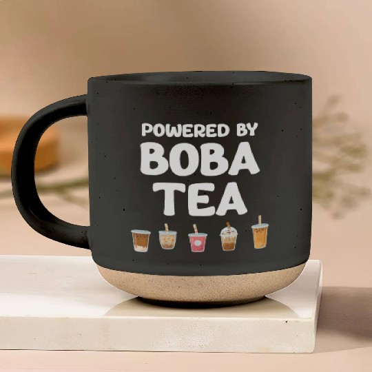 Powered By Boba Tea Bubble Japan K-pop Korean Pottery Mugs