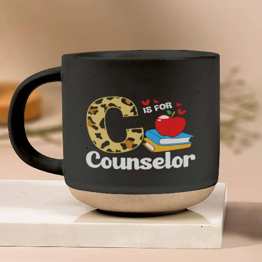 Leopard Print Back To School For School Counselor Pottery Mugs
