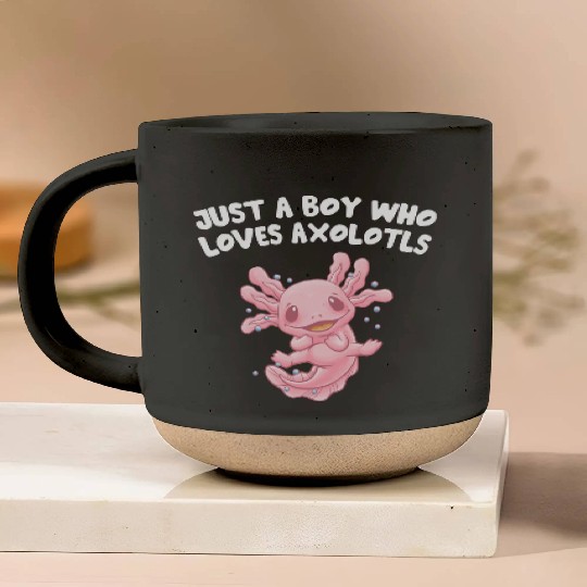 Just a Boy Who Loves Axolotl Salamander Funny Axol Pottery Mugs