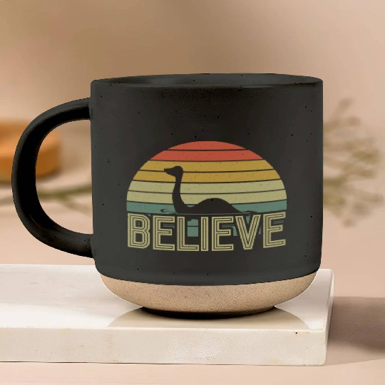 Believe Nessie Loch Ness Cryptid Retro Vintage Pottery Mugs