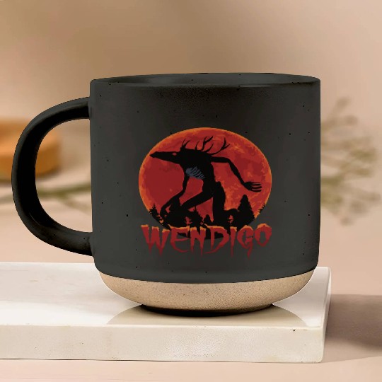 Cryptid Monsters Folk Wendigo Cryptid Creepy Pottery Mugs