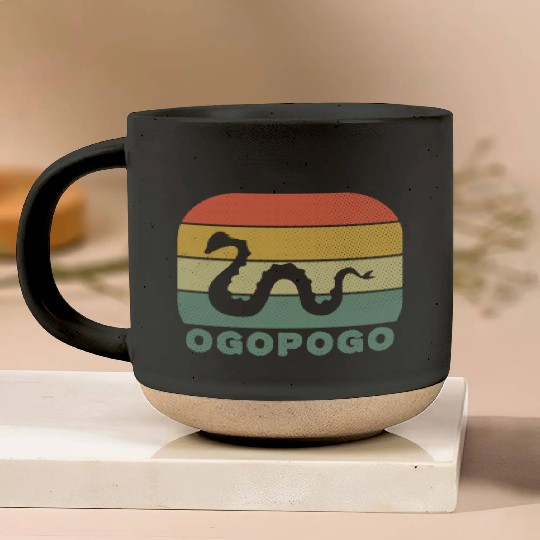 Ogopogo Retro Lake Monster Cryptid Pottery Mugs