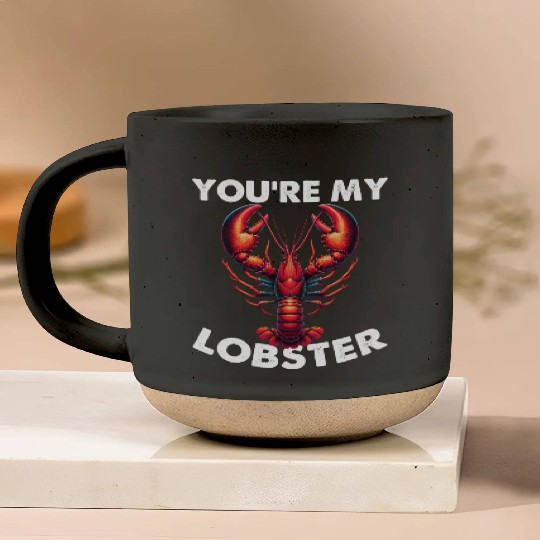 Friends You're My Lobster Valentine's Day Quote Pottery Mugs