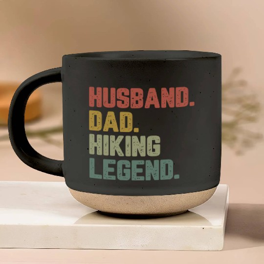 Husband Dad Hiking Legend Funny Father Pottery Mugs