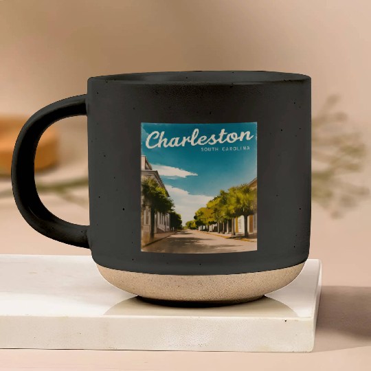 Vintage Travel Charleston South Carolina Retro Pottery Mugs