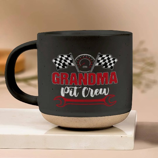 Race Car Birthday Racing Family Grandma Pit Crew Pottery Mugs