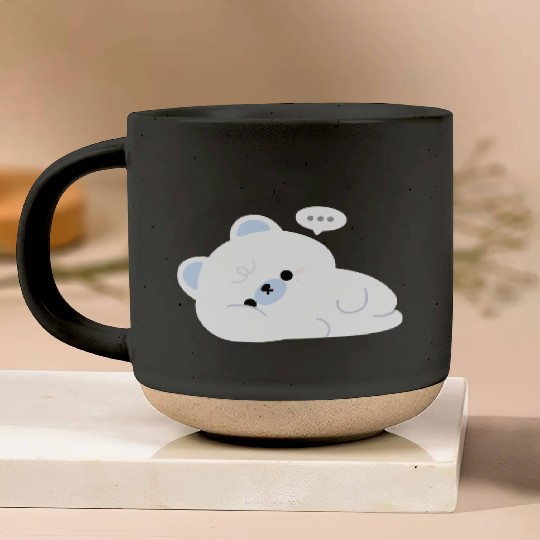 Tired Polar Bear Pottery Mugs