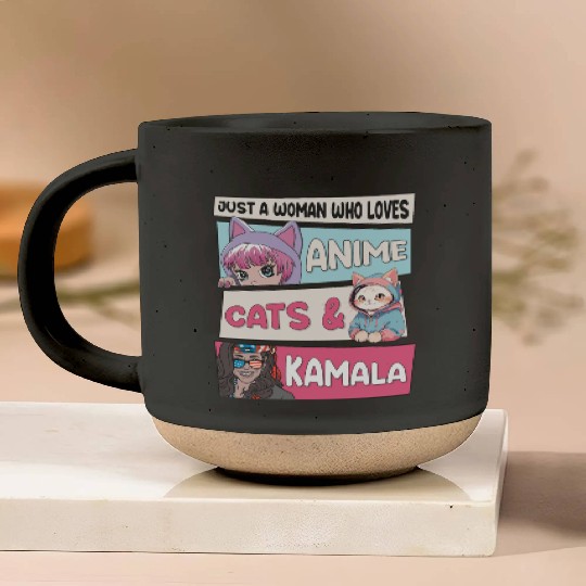Cat Ladies for Kamala - Anime, Cats and Kamala 24 Pottery Mugs