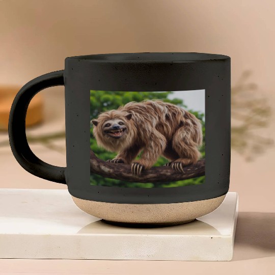 The hyena-sloth Pottery Mugs