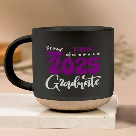 Proud Papa Graduate 2025 Senior Class of 2025 Grad Pottery Mugs