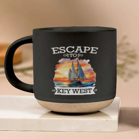 Florida ESCAPE TO KEY-WEST Sailing Outfit Pottery Mugs