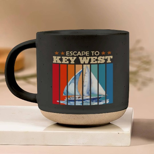 Florida ESCAPE TO KEY-WEST Sailing Outfit Pottery Mugs