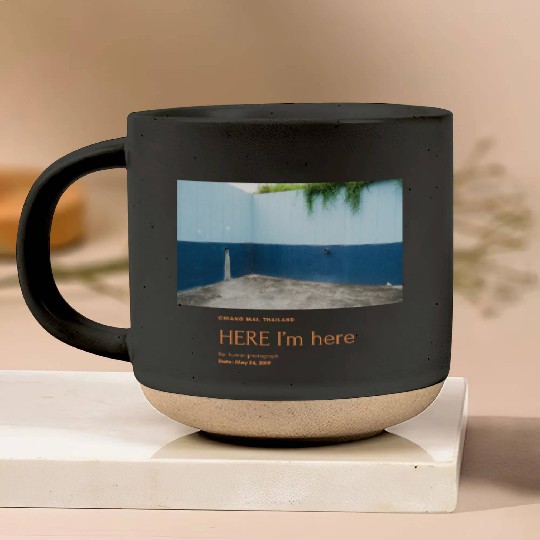 The blue wall Pottery Mugs