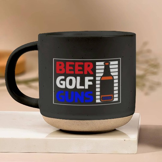 Beer Golf Guns Pottery Mugs