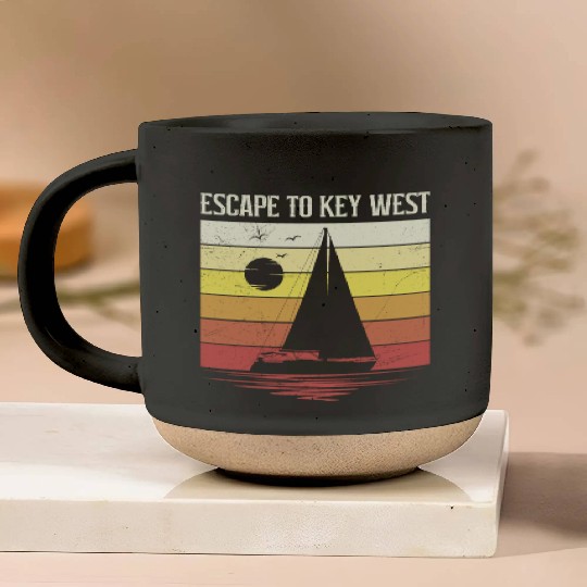 Florida ESCAPE TO KEY-WEST Sailing Florida Pottery Mugs